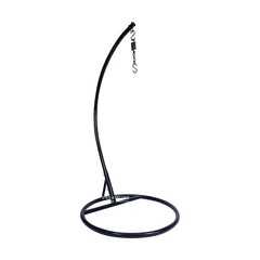 Piro Single Seater Hanging Swing With Stand For Balcony , Garden Swing (Dark Brown)