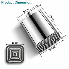Plantex ABS Square Head Shower/4 Inch Overhead Rain Shower for Home/Hotel/Adjustable Shower Head for Bathroom - Pack of 1 (Chrome, 9011)-2