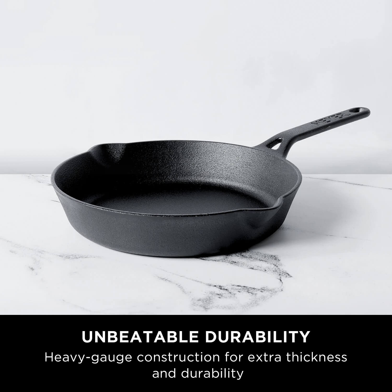 Meyer Pre-Seasoned Cast Iron 2 pcs Set (25cm Grillpan + 20cm Frypan/Skillet)