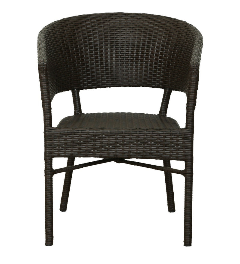Bud Outdoor Patio Seating Set 2 Chairs and 1 Table Set (Brown)