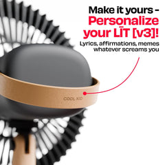 All-day Wireless Rechargeable Table Fan with Mood Light and Magnetic Remote | LĪT [v3]