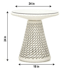 Wall Outdoor Patio Seating Set 2 Chairs and 1 Table Set (White + Silver)
