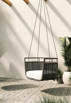 Petra Single Seater Hanging Swing Without Stand For Balcony , Garden Swing (Black)