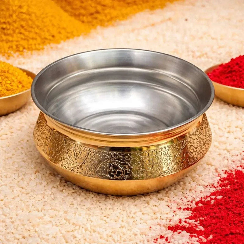 Brass Royal Handi For Serving (3 Inch)