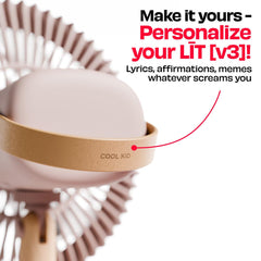 All-day Wireless Rechargeable Table Fan with Mood Light and Magnetic Remote | LĪT [v3]