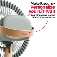 All-day Wireless Rechargeable Table Fan with Mood Light and Magnetic Remote | LĪT [v3]