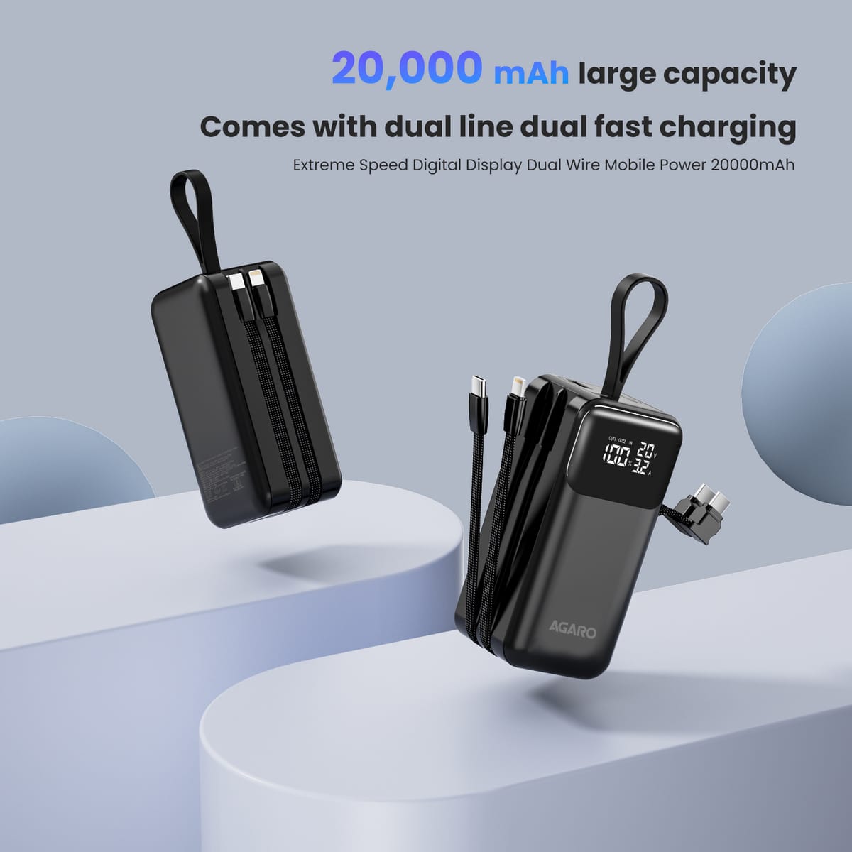 AGARO 20000 mAh 65W 4-in-1 Power Bank-2