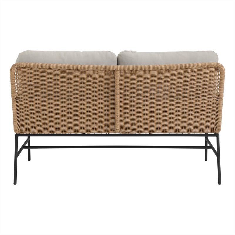 Eloise Outdoor Garden Balcony Sofa Set 2 Seater, 2 Single seater and 1 Center Table Set (Tan)