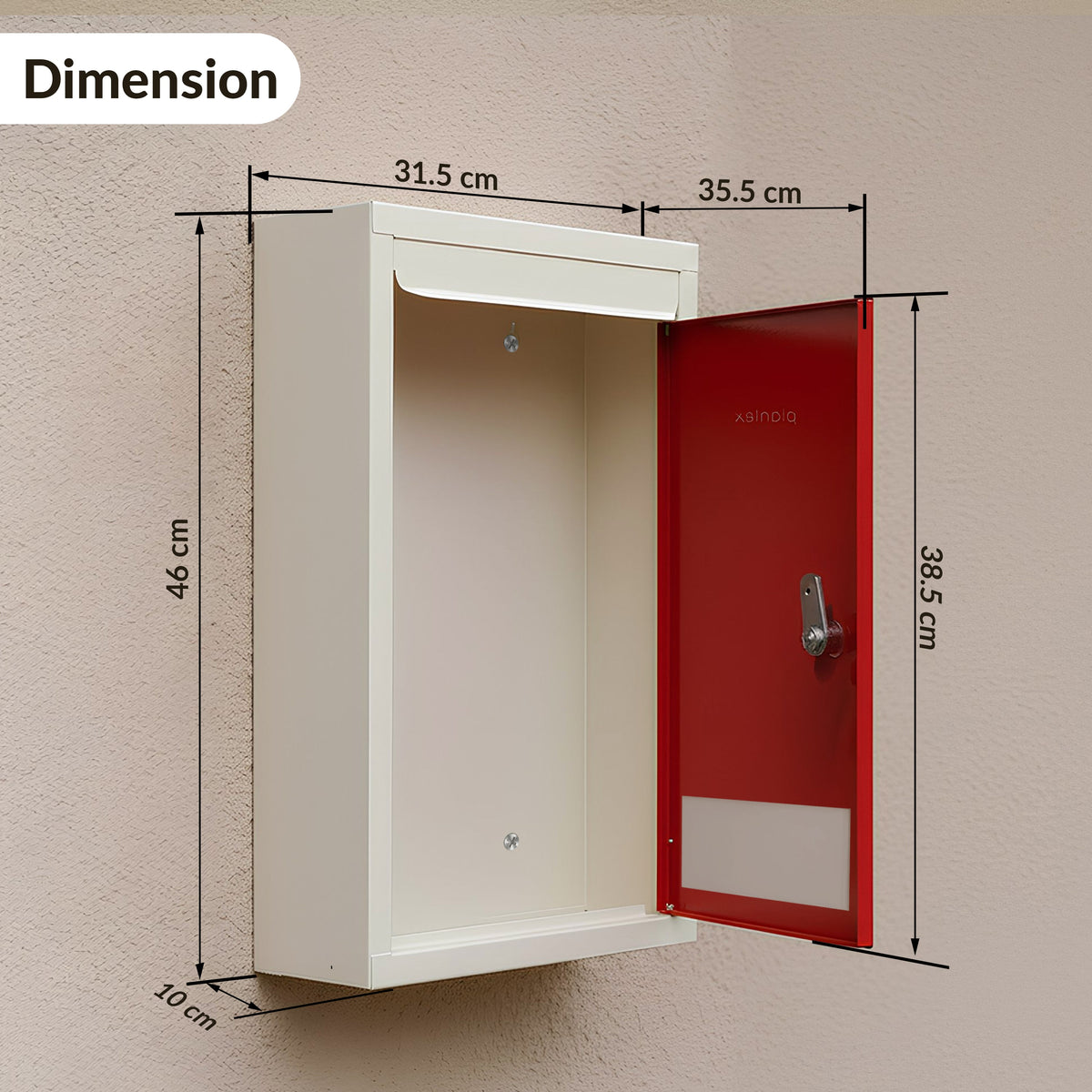 Plantex All in 1 Multipurpose Big Size Letter/Complaint/Suggestion/Donation Box with Lock - Table Top or Wall Mount (Red & Ivory)-2