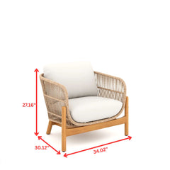 Apolo Outdoor Sofa Set 2 Seater , 2 Single seater , 1 Side table and 1 Center Table (Beige)