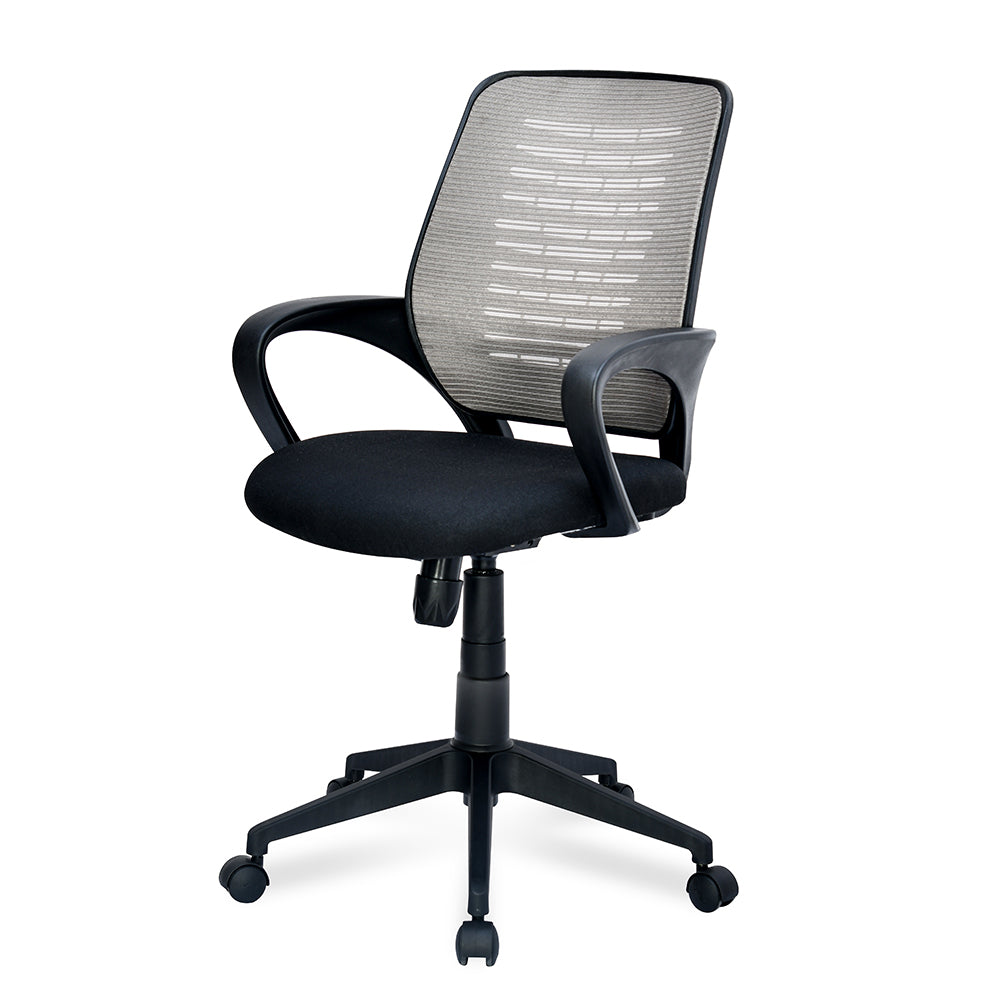 Nilkamal Otis Mid Back Mesh Office Chair (Black & Grey)