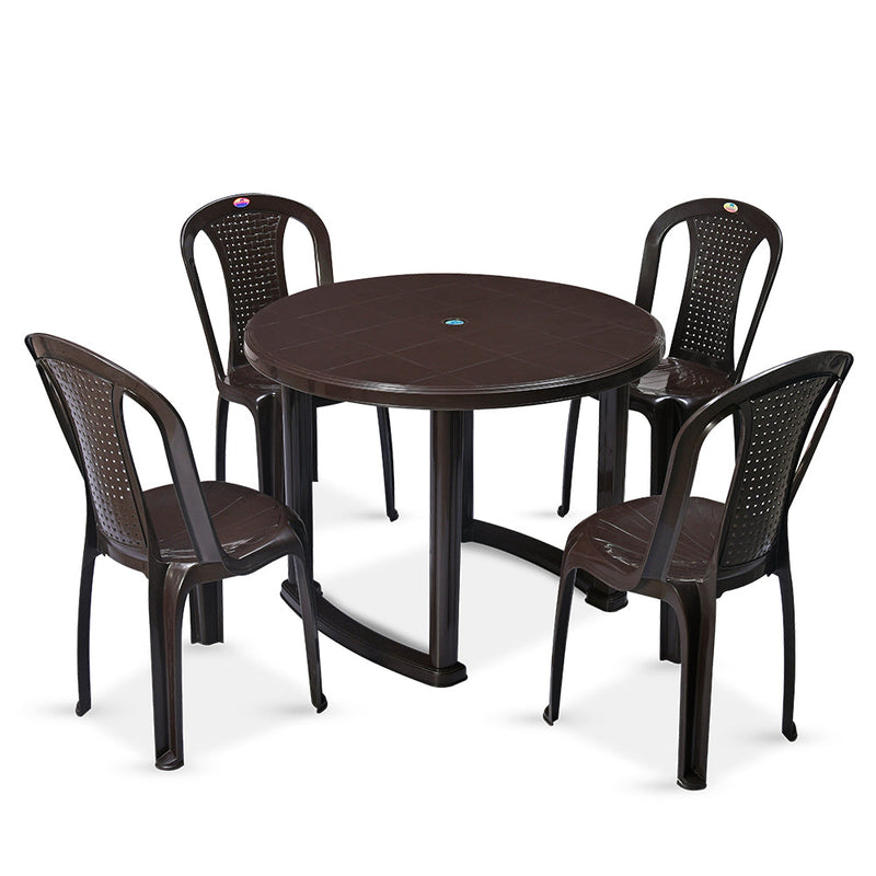 Nilkamal Meridian 1 + 4 Chairs Plastic Dining Set