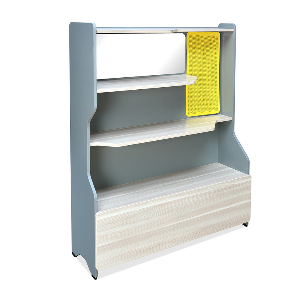 Nilkamal Furlenco Engineered Wood Display Unit in Cornsilk and Gothic Grey Finish