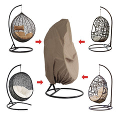 Dreamline Single Seater Hanging Swing Cover - Heavy Duty Waterproof Outdoor Furniture Cover - Patio Cover For Wicker Swing Chair