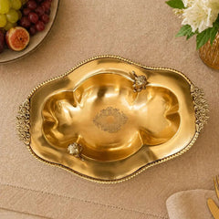 Brass Oval Decorative Dish Bowl / Platter