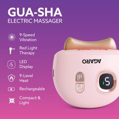 AGARO Electric Gua Sha Massager 1719 blends traditional skincare with modern tech. With 9 modes, red light therapy, soni