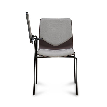 Nilkamal Zing Visitor Chair with Depth Adjustable Writing Pad (Walnut Brown & Black)