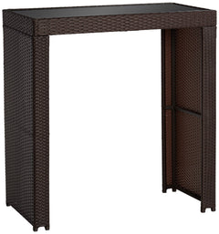 Capone Outdoor Patio Bar Sets 4 Stools and 1 Table (Dark Brown)