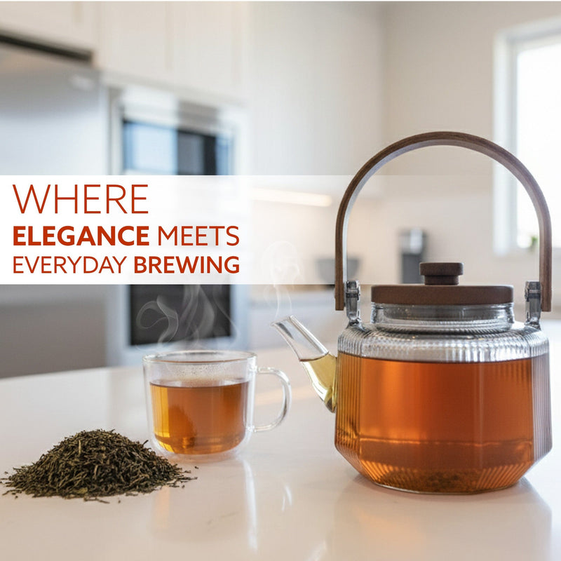 AGARO Elite 600ml Borosilicate Glass Kettle | Heat Resistant, Stovetop & Microwave Safe, Durable Clear Glass for Tea, Co