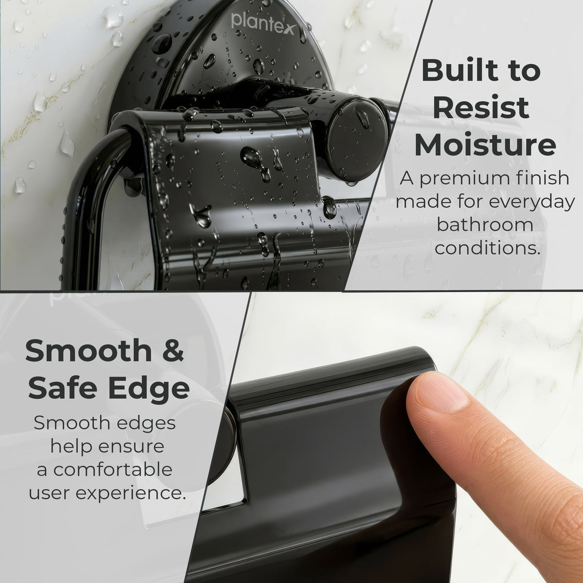 Plantex J4 Stainless Steel Toilet Paper Holder for Bathroom/Tissue Holder for Washroom/Toilet roll Holder for Wall Mounted/Bathroom Accessories (PVD Black Finish) Angel-5