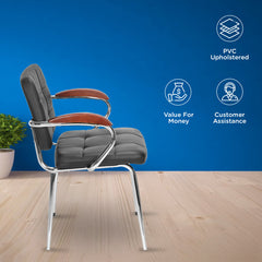 Nilkamal Chopper Visitor Chair (Black)