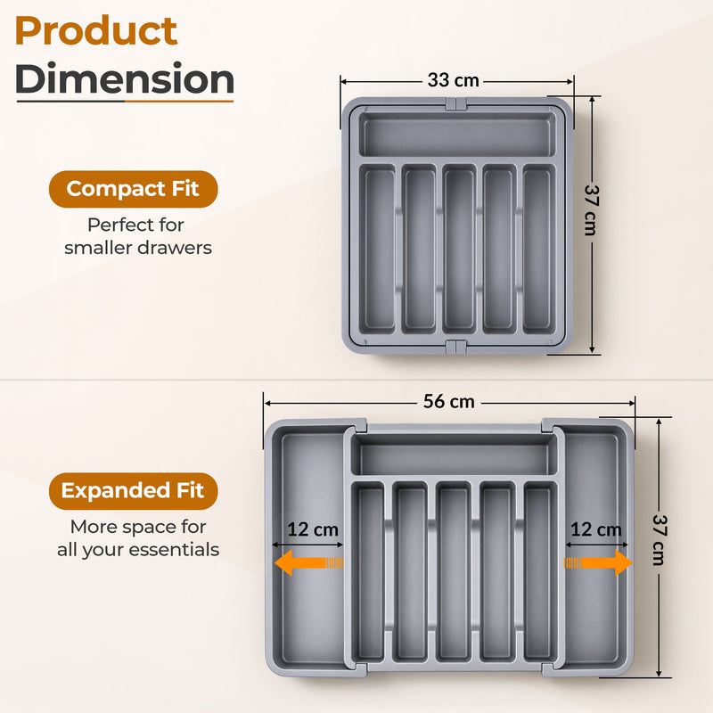Plantex Expendable Cutlery Tray/Cutlery Organizer for Kitchen Drawer-2