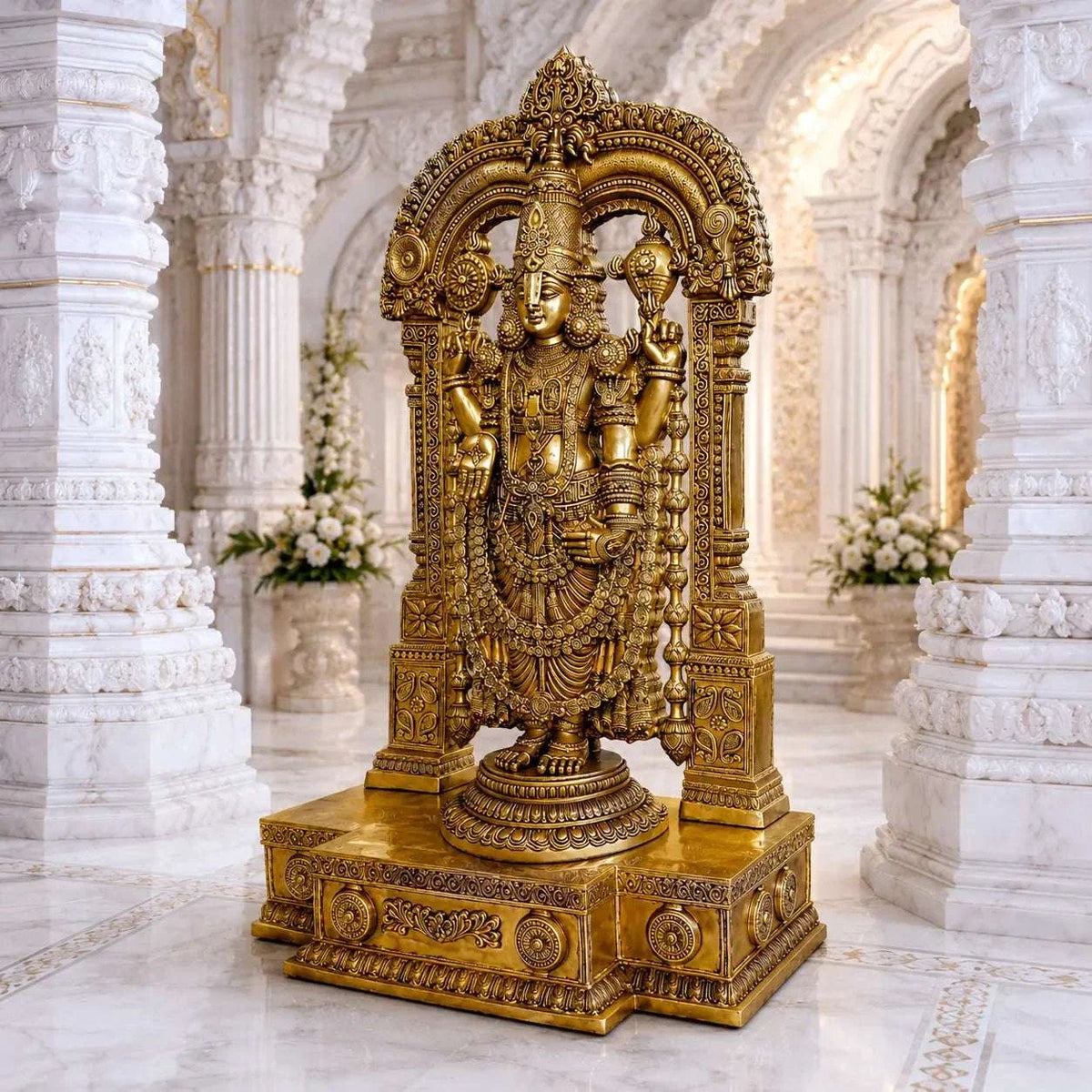 Brass Frame Tirupati Balaji/Venkateshwar Idol (62 Inch)