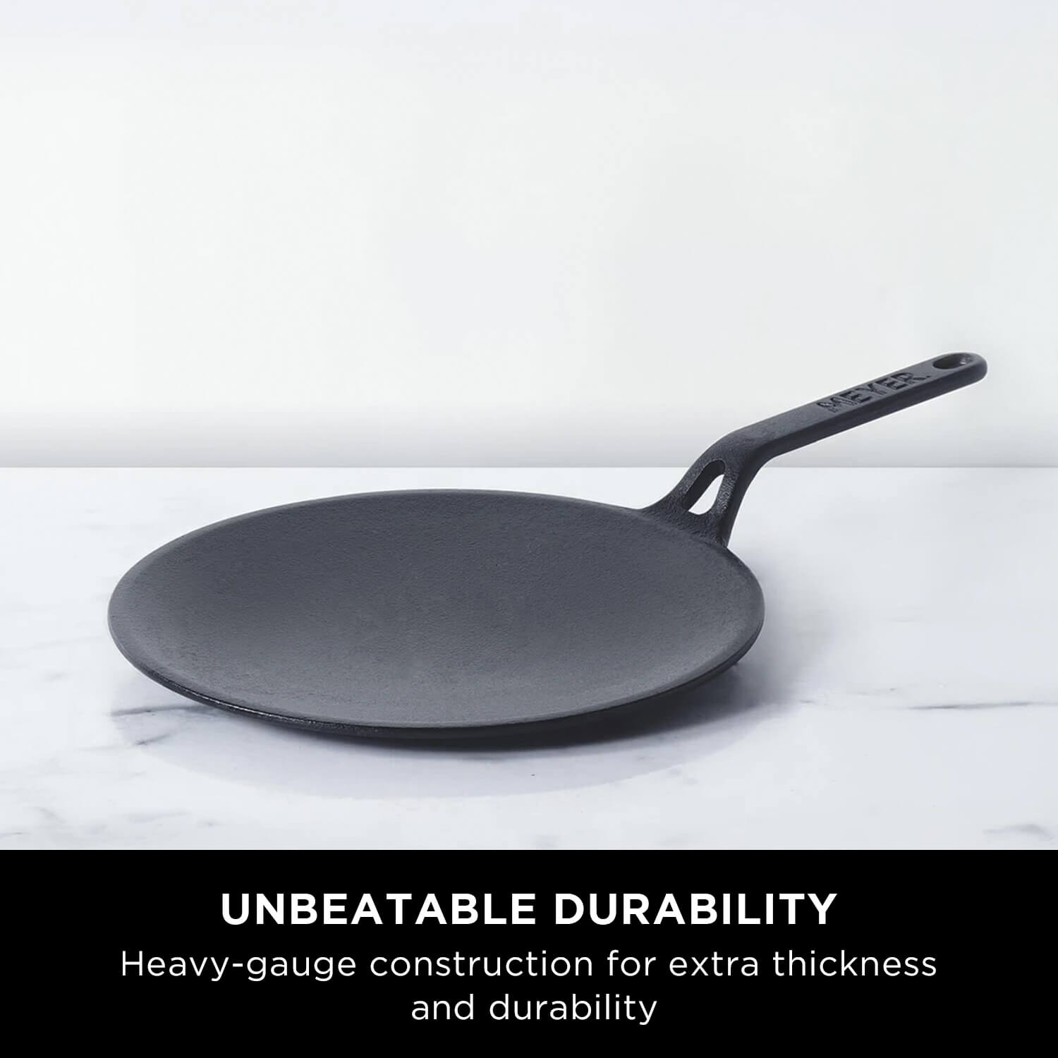 Meyer 2pcs Set - 26cm Cast Iron Roti Tawa + Oil Sprayer