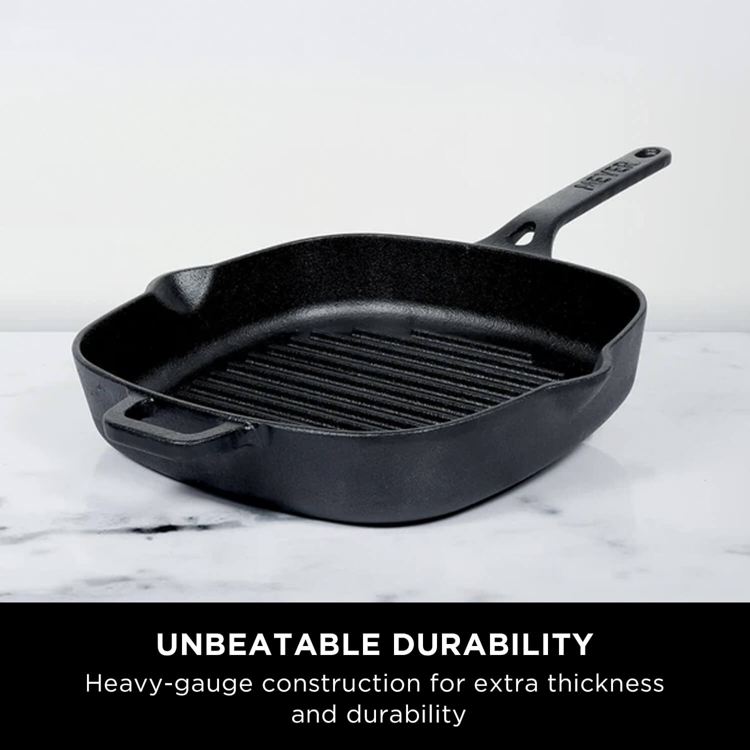 Meyer Cast Iron 2pcs Set - 25cm Grill pan + 26cm Roti Tawa