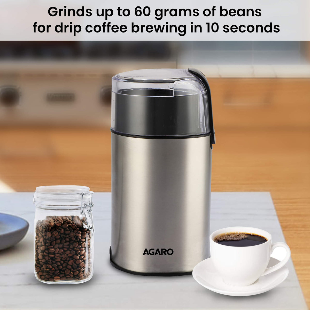 AGARO Grand Coffee Grinder - Silver