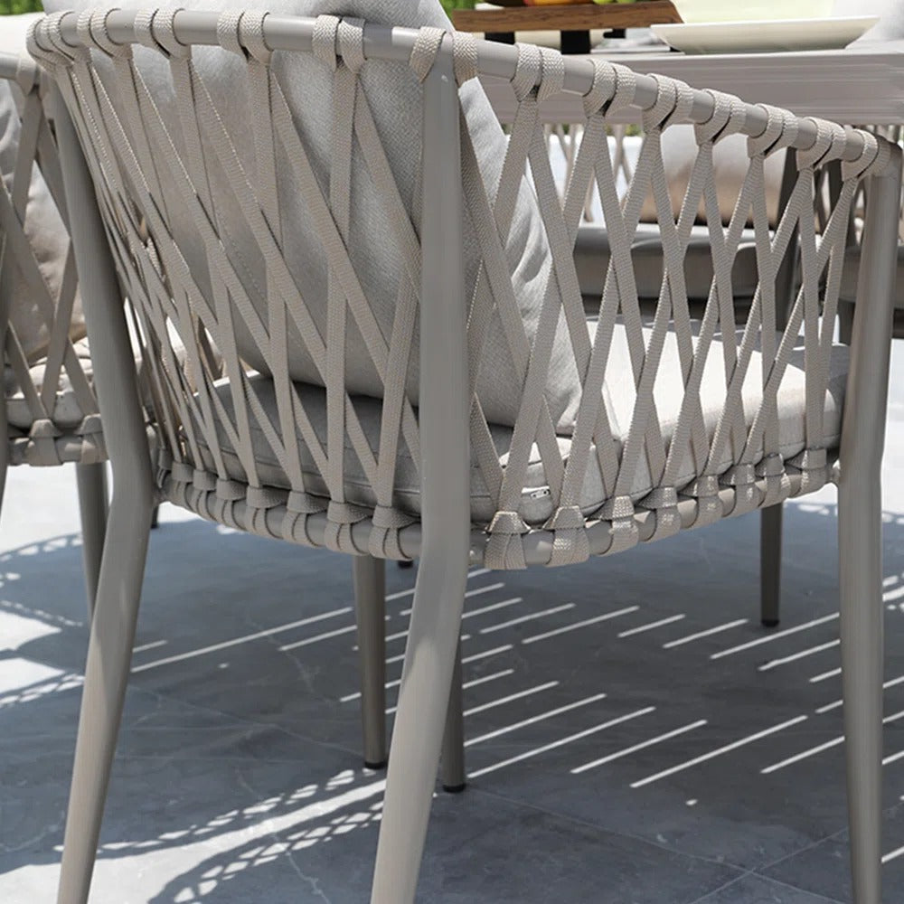 Ayla Outdoor Patio Seating Set 2 Chairs and 1 Table Set (Beige)