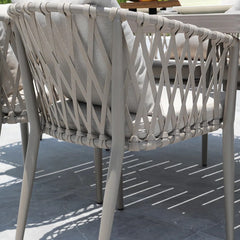 Ayla Outdoor Patio Seating Set 2 Chairs and 1 Table Set (Beige)