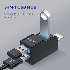 AGARO 3-Port USB Hub, USB 3.0 Data Hub with High-Speed 5Gbps Transfer-2