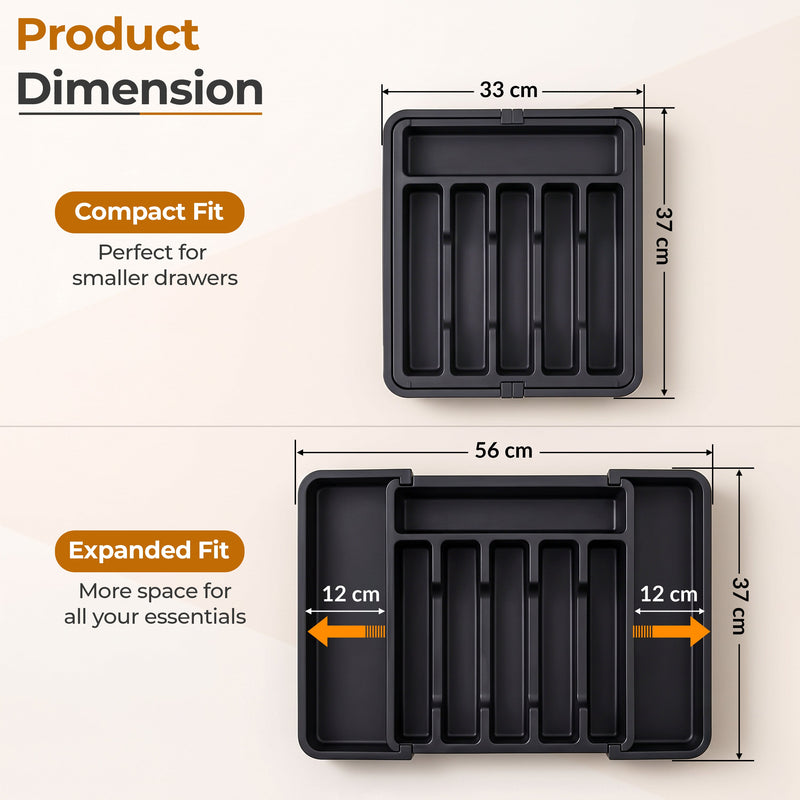 Plantex Expendable Cutlery Tray/Spoon Organiser for Kitchen Drawer-2