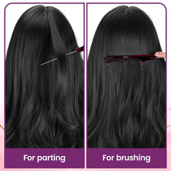 AGARO Hand Made Cellulose Acetate Comb HMC74, All Fine Tooth Dressing Comb, Smooth Rounded Teeth, Hair Styling, Hair Bru