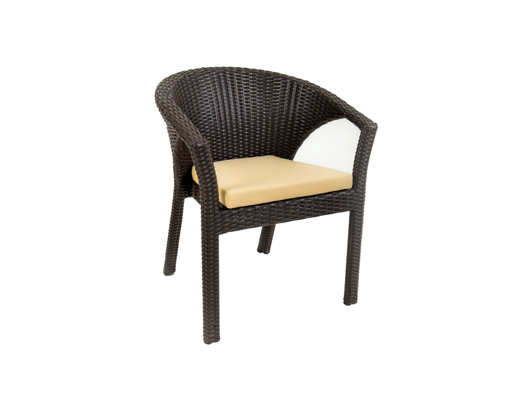 Conti Outdoor Patio Dining Set 6 Chairs and 1 Table (Dark Brown)