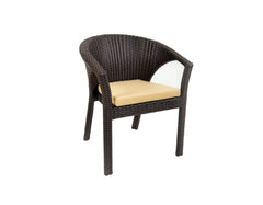 Conti Outdoor Patio Dining Set 6 Chairs and 1 Table (Dark Brown)