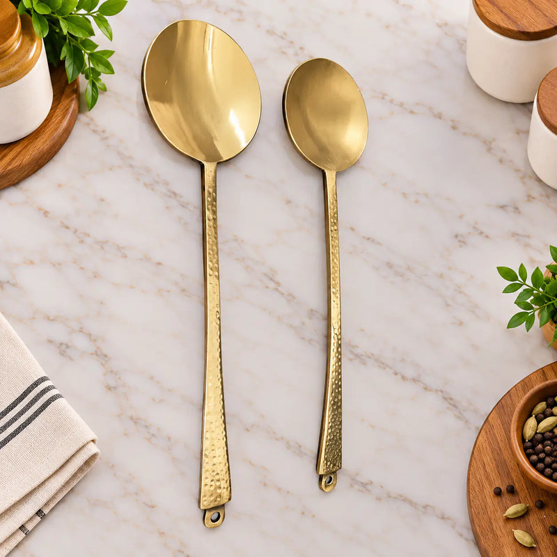 Brass Kitchen Ladles Set  (15.5 Inch)