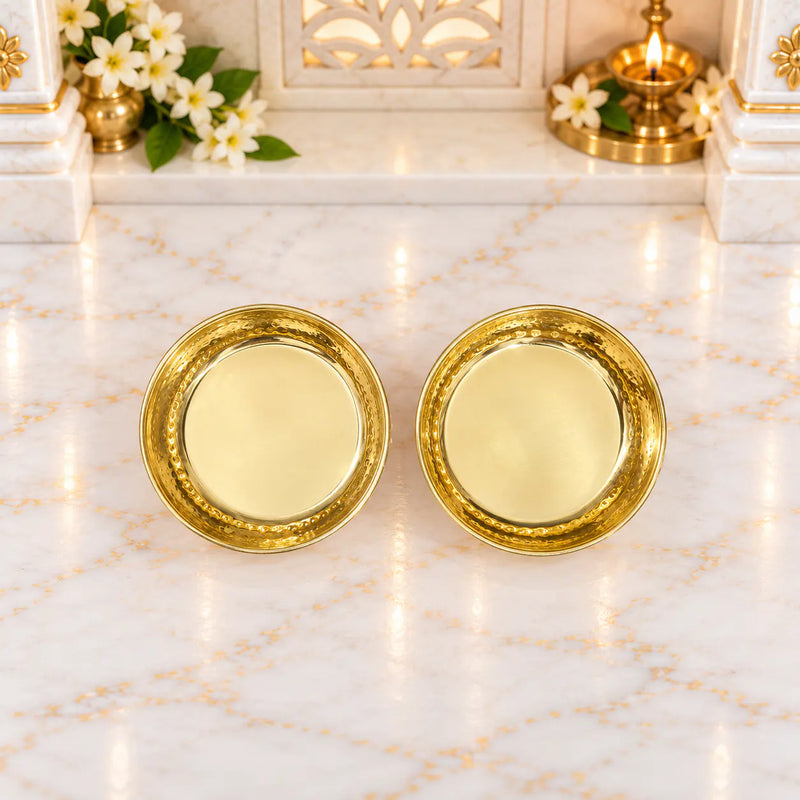 Brass Handcrafted Bowl Pair