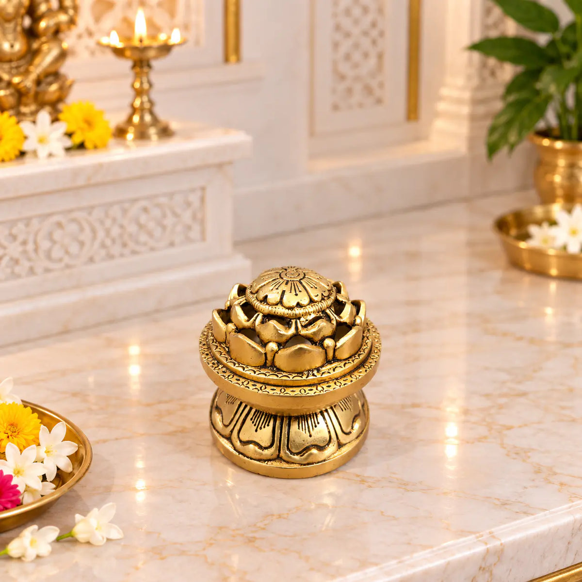 Brass Louts Dhoop Dani & Incense Holder