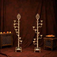 Brass Asthadeep Long Lamp (32 Inch)