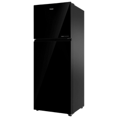 Haier 268 Litres 2 Star Frost Free Double Door Convertible Refrigerator with Turbo Icing (HRF-3182PKG-P, Black Glass)