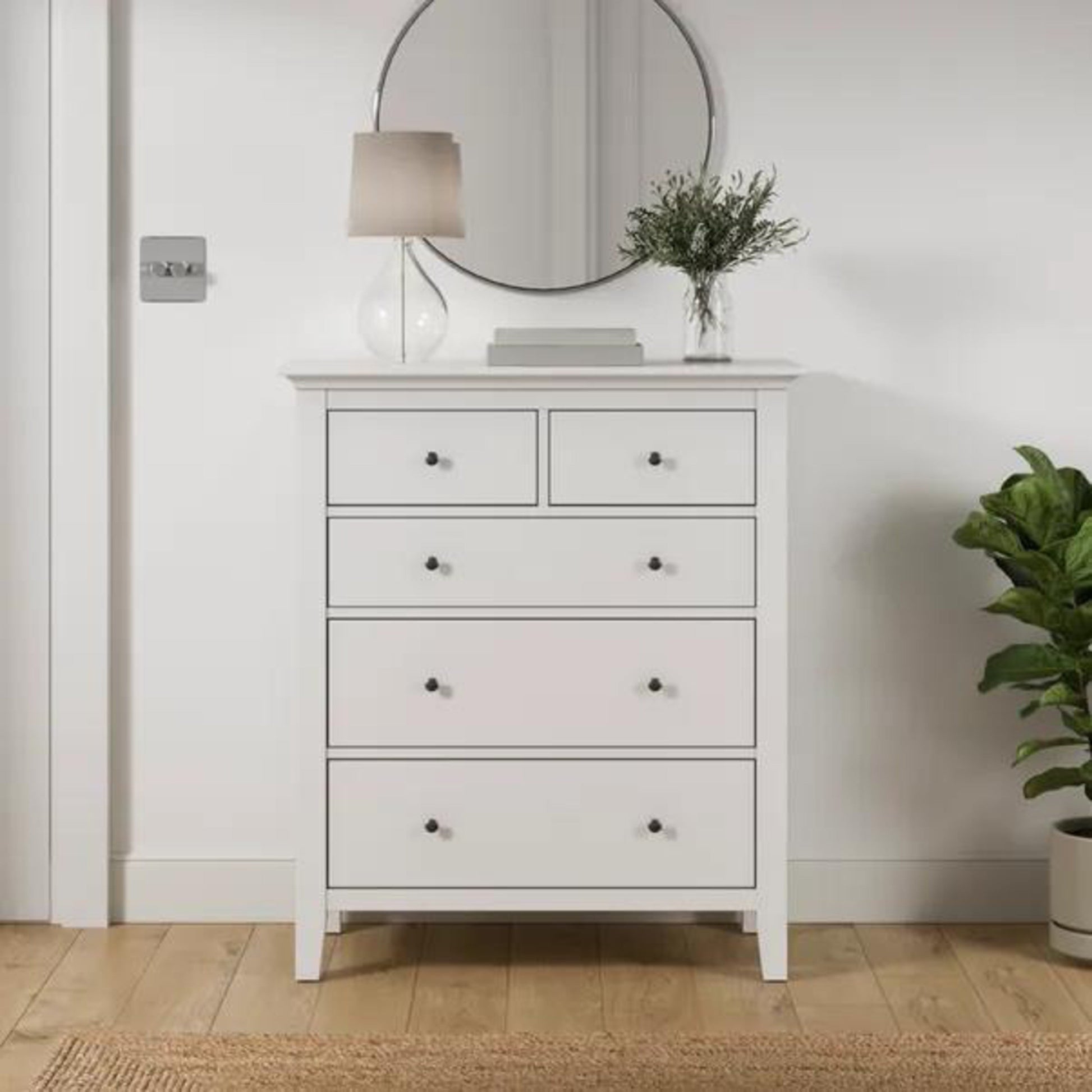 Wynmist Solid Wood 5 Drawer Chest