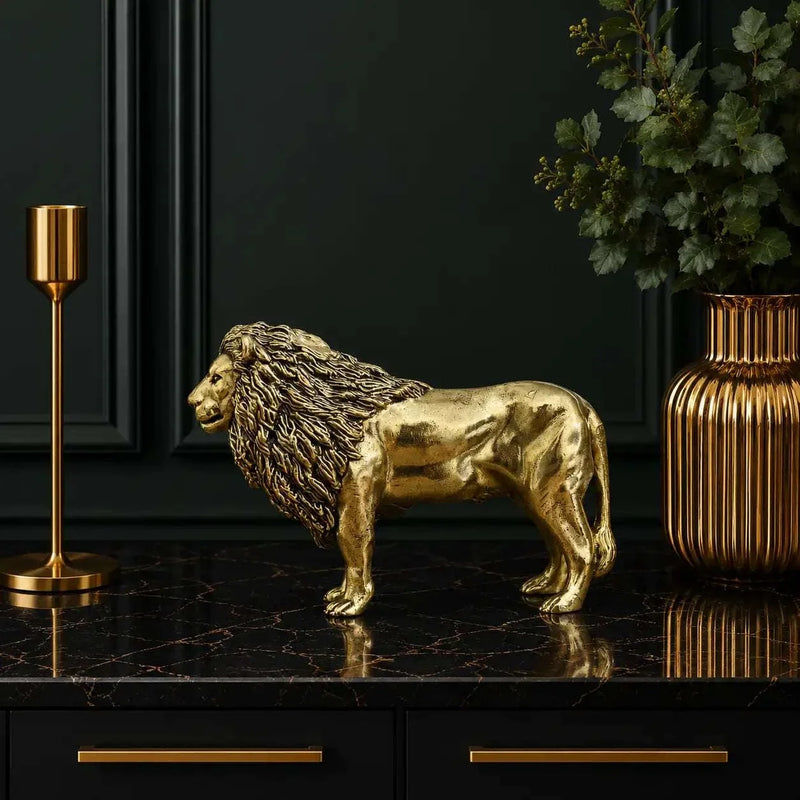 Brass Lightweight Lion Statue (3 Inch)
