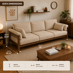 Mamta Milano Luxury Italian 3 Seater Sofa