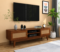 Milano Mango Wood Tv Cabinet – Teak Finish