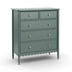 Zaira Classic Solid Wood 5-Drawer Chest of Drawers