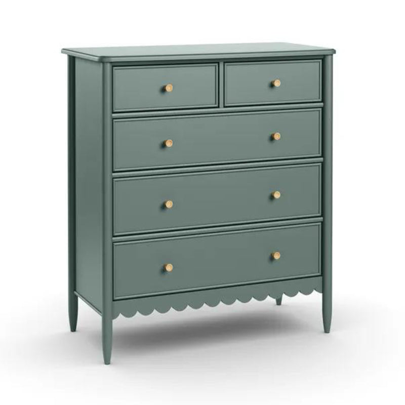 Zaira Classic Solid Wood 5-Drawer Chest of Drawers