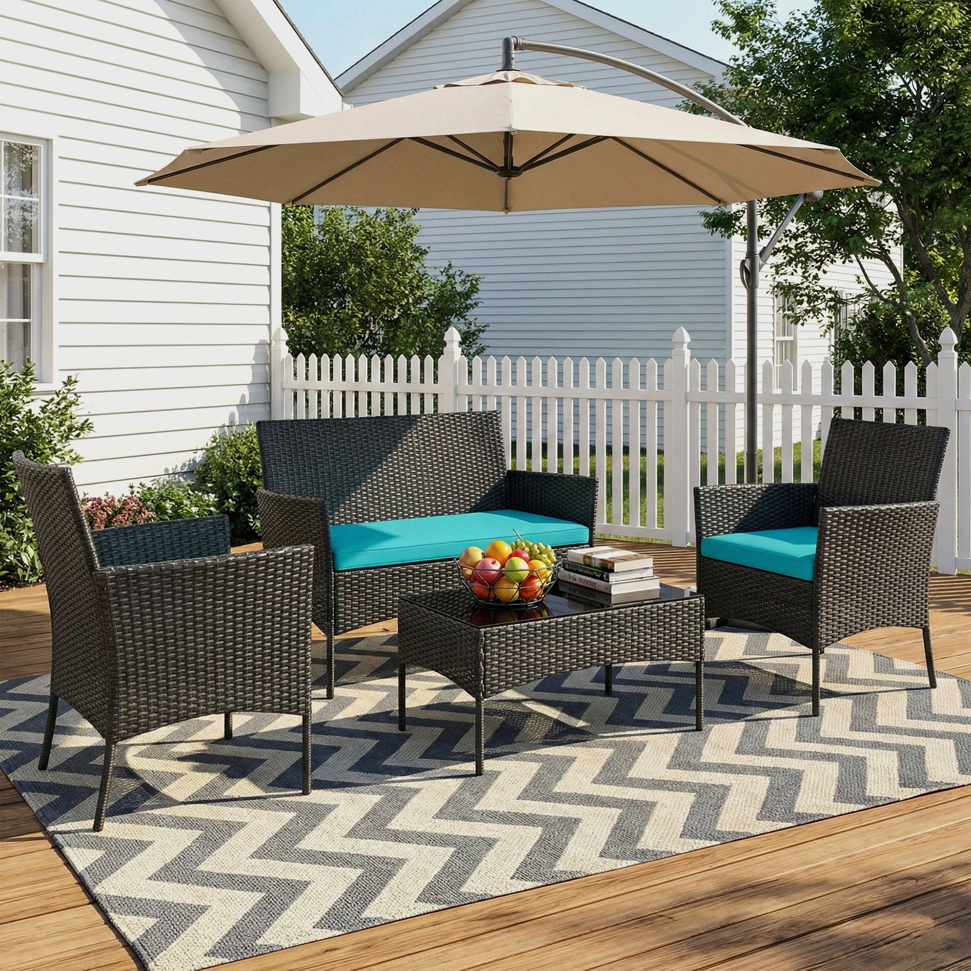 Aaru Outdoor Sofa Set 2 Seater , 2 Single seater and 1 Center Table Set