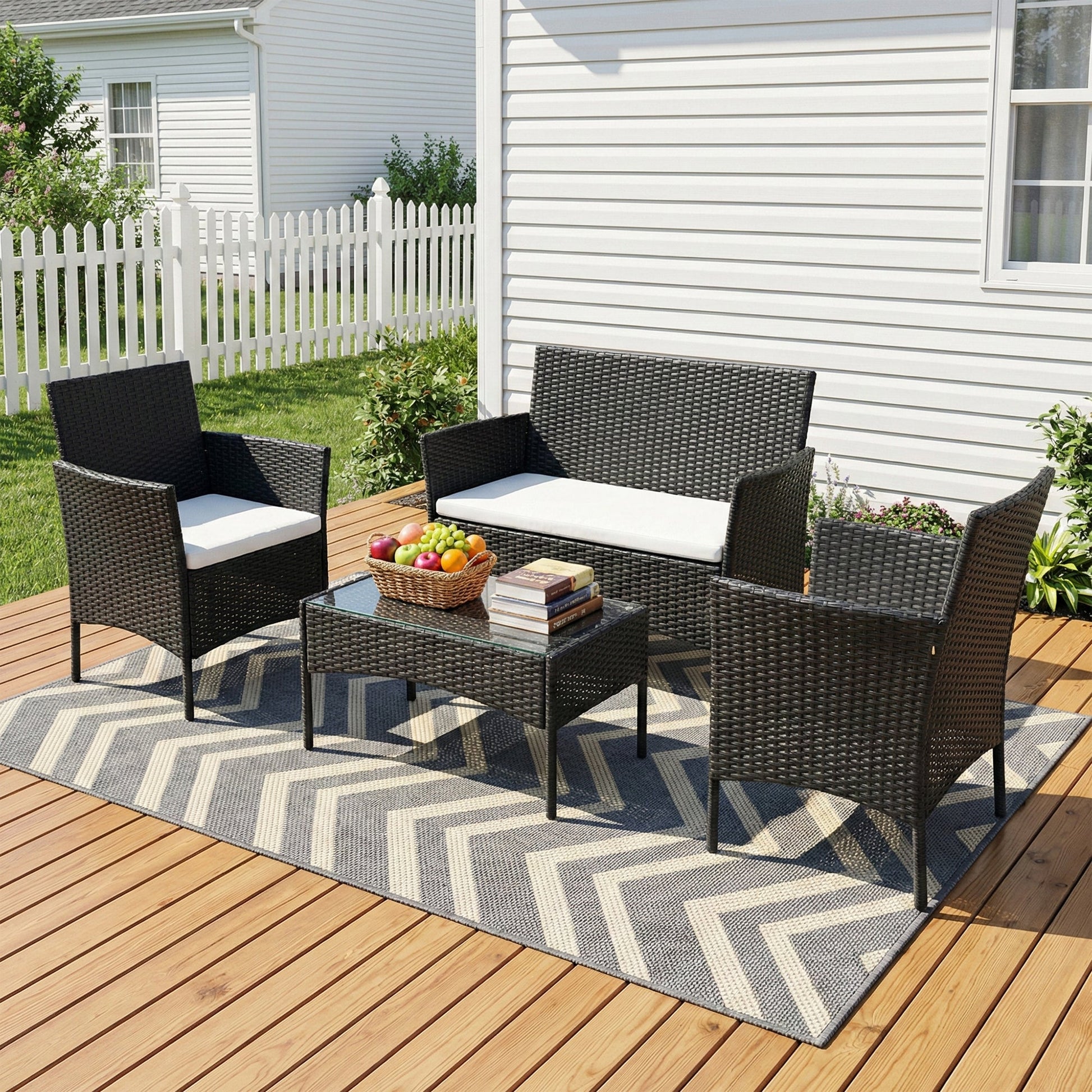 Aaru Outdoor Sofa Set 2 Seater , 2 Single seater and 1 Center Table Set